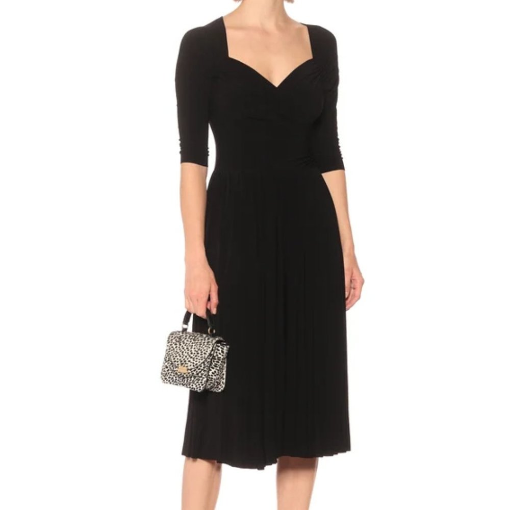 NORMA KAMALI Super Flair Dress in Black Size Medium Brand New NWT